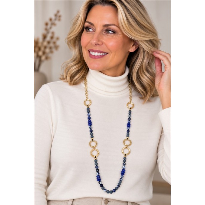 Bijoux Ketting 8104100 Blauw goud mix Bijoux Ketting 8104100 Blauw goud mix